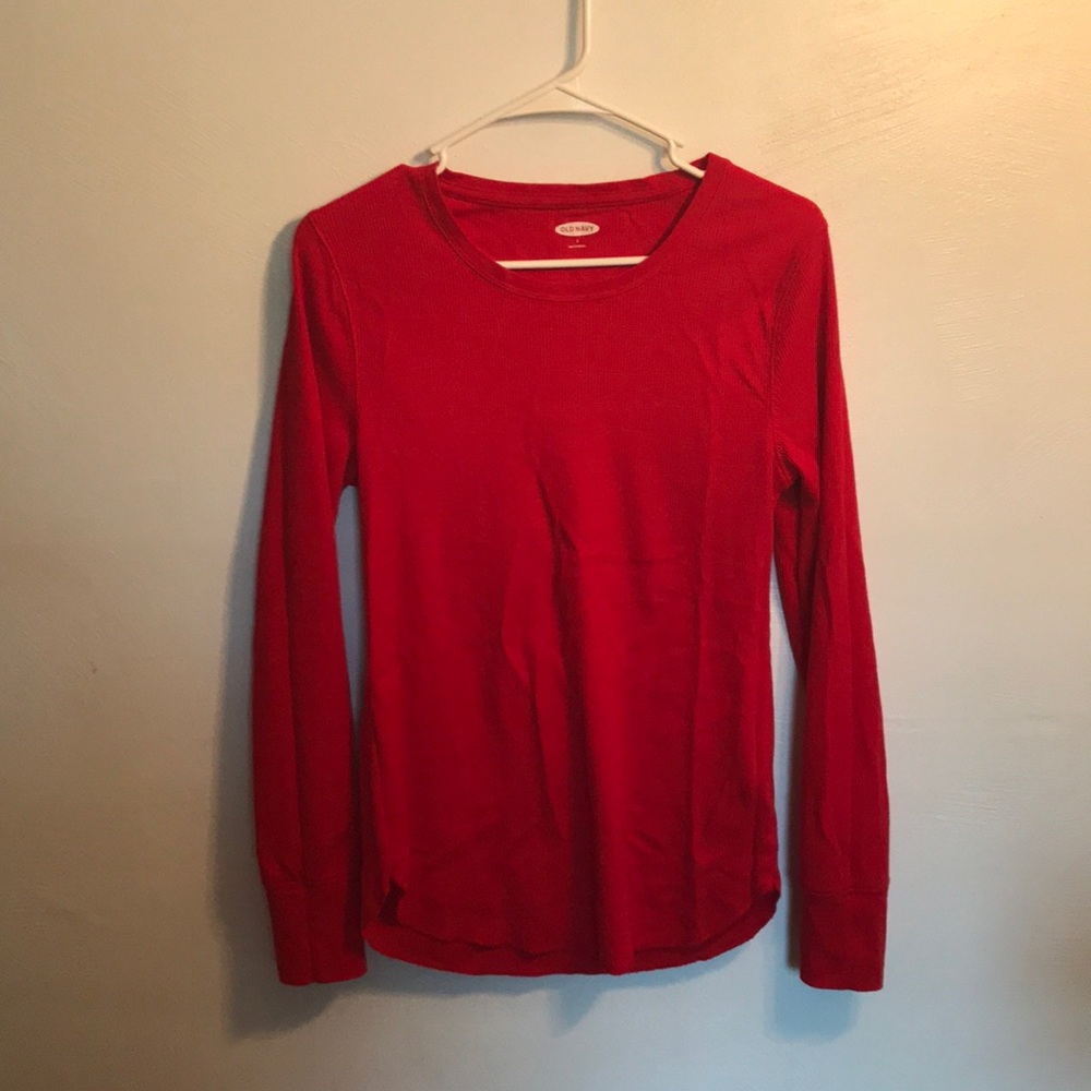 Red long sleeve shirt